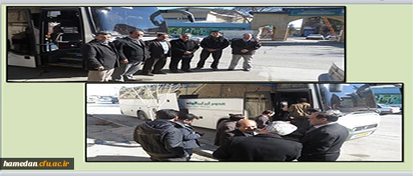 بدرقه دانشجو معلمان پردیس شهید مقصودی همدان توسط مدیریت امور پردیس های استان جهت تشرف به مشهد مقدس