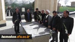 غبار روبی مزار شهید مقصودی و سایر شهدای والامقام انقلاب اسلامی همدان