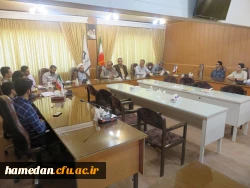 جلسه تکریم و معارفه­ ی مسئول بسیج دانشجویی پردیس شهید مقصودی همدان برگزار شد