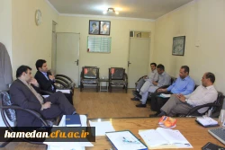 جلسه سرپرست، معاون هماهنگی، مدیر اداری و مدیر مالی دانشگاه فرهنگیان همدان با مسئولین بیمه دانا در استان