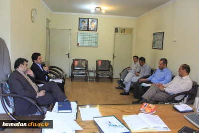 جلسه سرپرست، معاون هماهنگی، مدیر اداری و مدیر مالی دانشگاه فرهنگیان همدان با مسئولین بیمه دانا در استان
