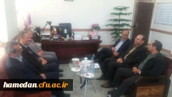 دیدار سرپرست، معاونین و جمعی از همکاران دانشگاه فرهنگیان همدان با دکتر پورداود مدیر کل جدید آموزش و پرورش استان همدان