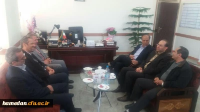 دیدار سرپرست، معاونین و جمعی از همکاران دانشگاه فرهنگیان همدان با دکتر پورداود مدیر کل جدید آموزش و پرورش استان همدان