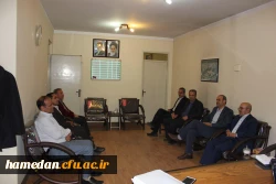 نشست صمیمی آقای دکتر علی صوفی ریاست دانشگاه فرهنگیان استان همدان و معاونین ایشان با آقای دکتر صفایی ریاست دانشگاه پیام نور استان همدان و همراهان.