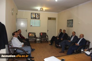 نشست صمیمی آقای دکتر علی صوفی ریاست دانشگاه فرهنگیان استان همدان و معاونین ایشان با آقای دکتر صفایی ریاست دانشگاه پیام نور استان همدان و همراهان.