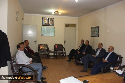 نشست صمیمی آقای دکتر علی صوفی ریاست دانشگاه فرهنگیان استان همدان و معاونین ایشان با آقای دکتر صفایی ریاست دانشگاه پیام نور استان همدان و همراهان.