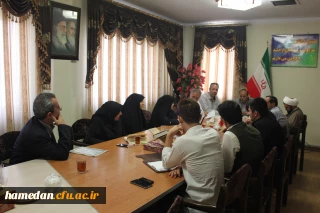 جلسه هماهنگی و برنامه ریزی جهت اعزام دانشجو معلمان دانشگاه فرهنگیان همدان به منظور دیدار با ولی امر مسلمین، حضرت آیت اله خامنه ای (حفظه اله) - سالن جلسات مدیریت استان