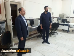 بازدید حضوری جناب آقای مهندس حسین رضایی سرپرست محترم هوشمندسازی دانشگاه فرهنگیان از مراکز هوشمندسازی مدیریت مرکز استان و دو پردیس شهید مقصودی و شهید باهنر همدان18/5/97