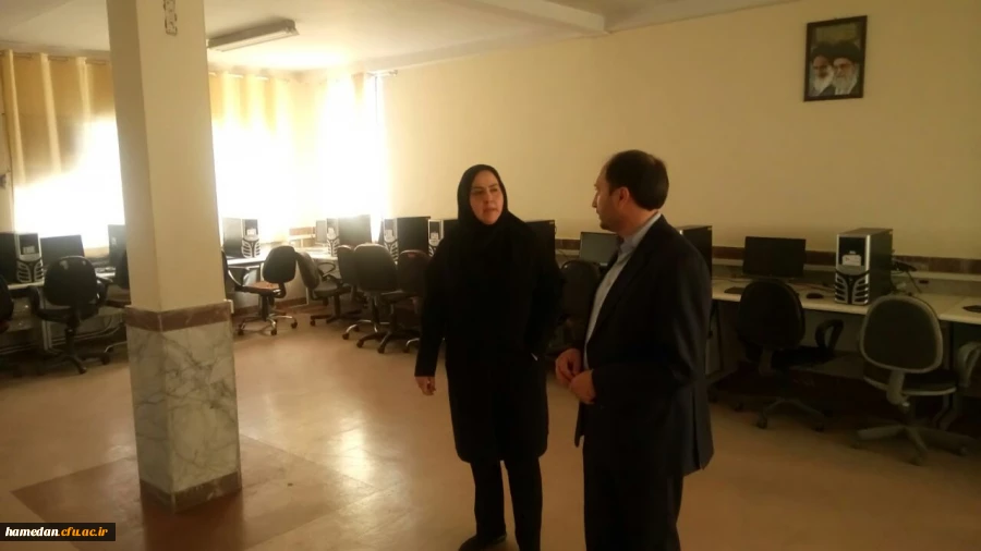 بازدید حضوری جناب آقای مهندس حسین رضایی سرپرست محترم هوشمندسازی دانشگاه فرهنگیان از مراکز هوشمندسازی مدیریت مرکز استان و دو پردیس شهید مقصودی و شهید باهنر همدان18/5/97