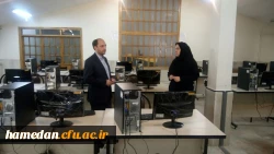 بازدید حضوری جناب آقای مهندس حسین رضایی سرپرست محترم هوشمندسازی دانشگاه فرهنگیان از مراکز هوشمندسازی مدیریت مرکز استان و دو پردیس شهید مقصودی و شهید باهنر همدان18/5/97