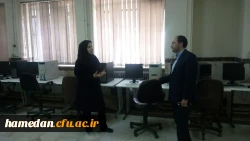 بازدید حضوری جناب آقای مهندس حسین رضایی سرپرست محترم هوشمندسازی دانشگاه فرهنگیان از مراکز هوشمندسازی مدیریت مرکز استان و دو پردیس شهید مقصودی و شهید باهنر همدان18/5/97