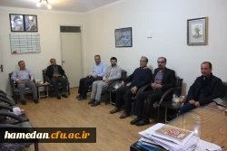 دیدار دکتر عظیمی مدیر کل برنامه ریزی فرهنگی و اجتماعی دانشگاه فرهنگیان با دکتر علی صوفی سرپرست مدیریت امور پردیس های استان همدان