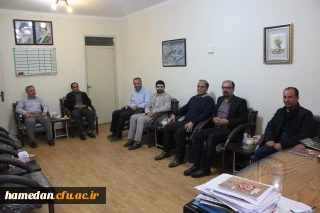 دیدار دکتر عظیمی مدیر کل برنامه ریزی فرهنگی و اجتماعی دانشگاه فرهنگیان با دکتر علی صوفی سرپرست مدیریت امور پردیس های استان همدان