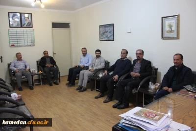 دیدار دکتر عظیمی مدیر کل برنامه ریزی فرهنگی و اجتماعی دانشگاه فرهنگیان با دکتر علی صوفی سرپرست مدیریت امور پردیس های استان همدان