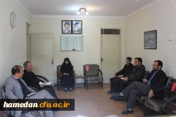 دیدار فریادرس مسئول ناحیه بسیج دانشجویی استان با دکتر علیرضا علی صوفی سرپرست دانشگاه فرهنگیان همدان - سه شنبه 97/10/04 - اتاق ریاست دانشگاه