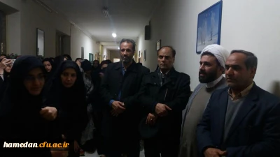 با هدف بررسی و رفع موانع سراهای دانشجویی انجام شد:
حضور صمیمی سرپرست، معاونین، مسئول دفتر نهاد رهبری و جمعی از همکاران دانشگاه فرهنگیان همدان در سراهای دانشجویی پردیس های استان