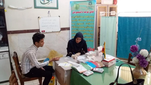 اجرای طرح پایش سلامت به همت واحد بهداشت و تغذیه پردیس شهید مقصودی با همکاری مرکز بهداشت شهرستان همدان