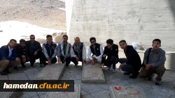 صعود دانشجو معلمان به ارتفاعات الوند و زیارت قبور شهدای گمنام دشت میشان به مناسبت گرامیداشت هفته سراهای دانشجویی