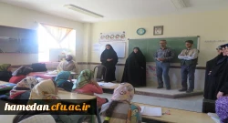 بازدید مسئول دفتر نهاد نمایندگی مقام معظم رهبری دانشگاه فرهنگیان همدان از اردوی جهادی دانشجویان بسیجی