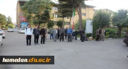 بدرقه ی کاروان زیارتی اربعین دانشجو معلمان پردیس شهید مقصودی همدان با فریاد لبیک یا حسین (ع) 2