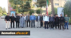 بدرقه ی کاروان زیارتی اربعین دانشجو معلمان پردیس شهید مقصودی همدان با فریاد لبیک یا حسین (ع) 2