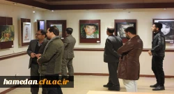 نمایشگاه آثار نقاشی آبرنگ علیرضا بردستانی دانشجو معلم پردیس شهید مقصودی همدان 4