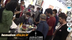 اجرای زنده نقاشی آبرنگ در برج میلاد تهران با حضور اساتید و هنرمندان برجسته کشور
 4