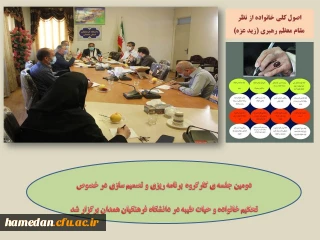 دومین جلسه ی کارگروه تحکیم خانواده و حیات طیبه در دانشگاه فرهنگیان همدان