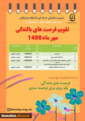 قابل توجه همکاران گرامی

دوره های توجیهی بدو خدمت ویژه اعضای غیر هیات علمی