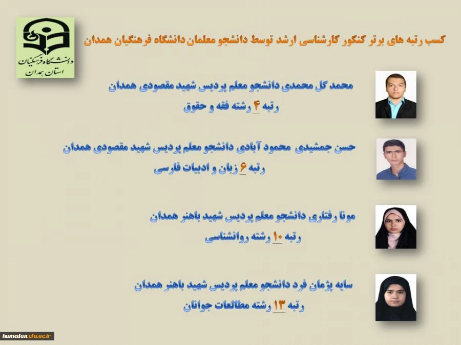 کسب رتبه های برتر کنکور کارشناسی ارشد 2