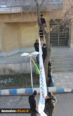 روایت تصویری از مراسم استقبال، تشییع و تدفین شهید گمنام در دانشگاه فرهنگیان همدان