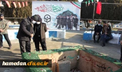 روایت تصویری از مراسم استقبال، تشییع و تدفین شهید گمنام در دانشگاه فرهنگیان همدان 18