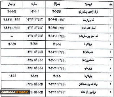 تقویم آموزشی
