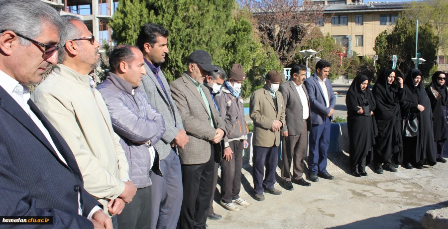 دیدار نوروزی بر مزار شهید خوشنام دانشگاه فرهنگیان همدان 3