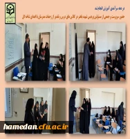 اهدای شاخه گل به مدرسین توسط سرپرست پردیس شهید باهنر در دهه سرآمدی آموزش 2