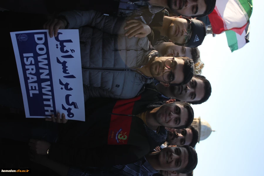 حضور گسترده مجموعه دانشگاه فرهنگیان همدان در راهپیمایی حمایت از مردم مظلوم فلسطین 6