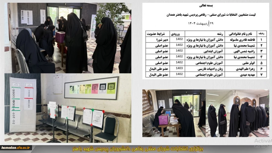 اعضای شورای صنفی رفاهی دانشجویی پردیس شهید باهنر معرفی شدند 2