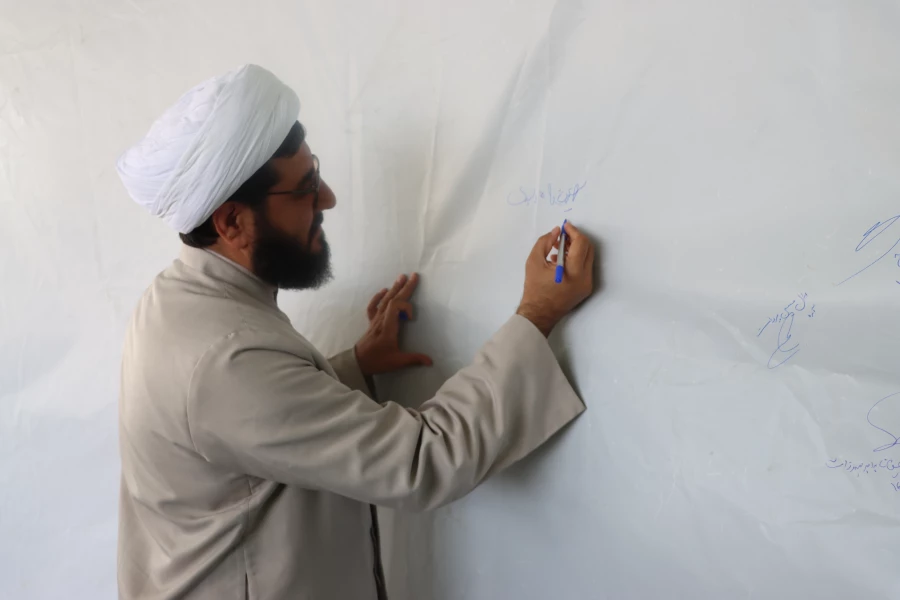 آغاز بکار موکب دانشگاه فرهنگیان استان همدان در مسیر عبور زائرین اربعین 3