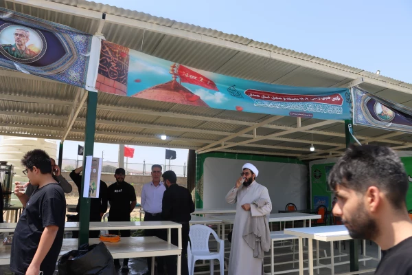 آغاز بکار موکب دانشگاه فرهنگیان استان همدان در مسیر عبور زائرین اربعین 5