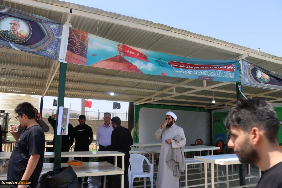 آغاز بکار موکب دانشگاه فرهنگیان استان همدان در مسیر عبور زائرین اربعین 5