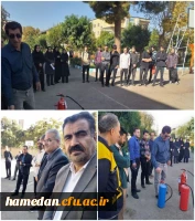 برگزاری مانور پدافندی اطفا حریق در محوطه دانشگاه