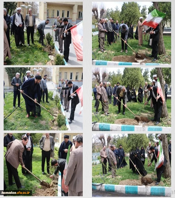 غرس درخت مثمر در محوطه دانشگاه فرهنگیان 2